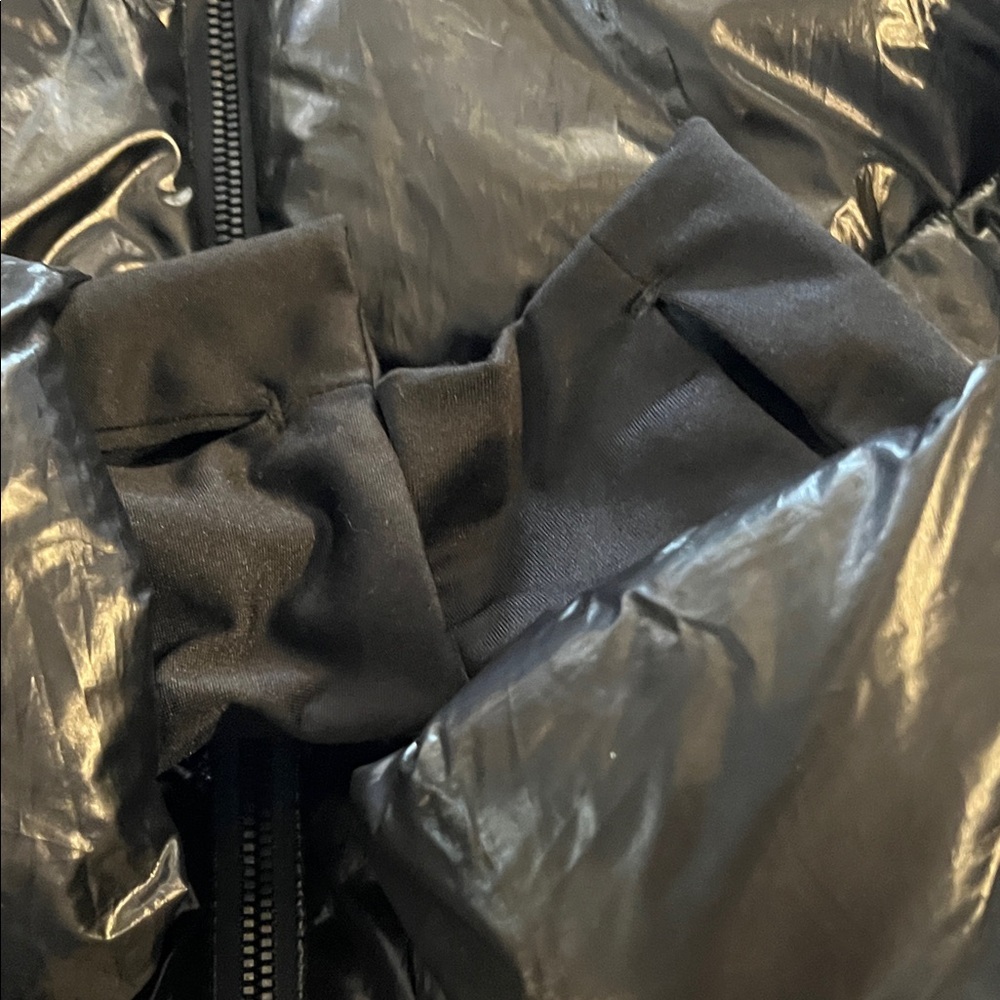 Love & Sports Glossy Black Puffer Jacket - Shiny Finish - Picture 13 of 13